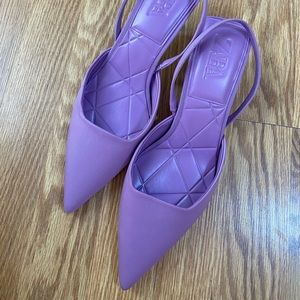 Zara lavender sling back heals size 8